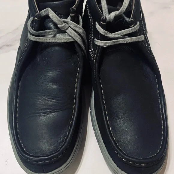 Clarks Milloy Black Leather Chukka Mid Boot size 8.5 - Picture 12 of 12